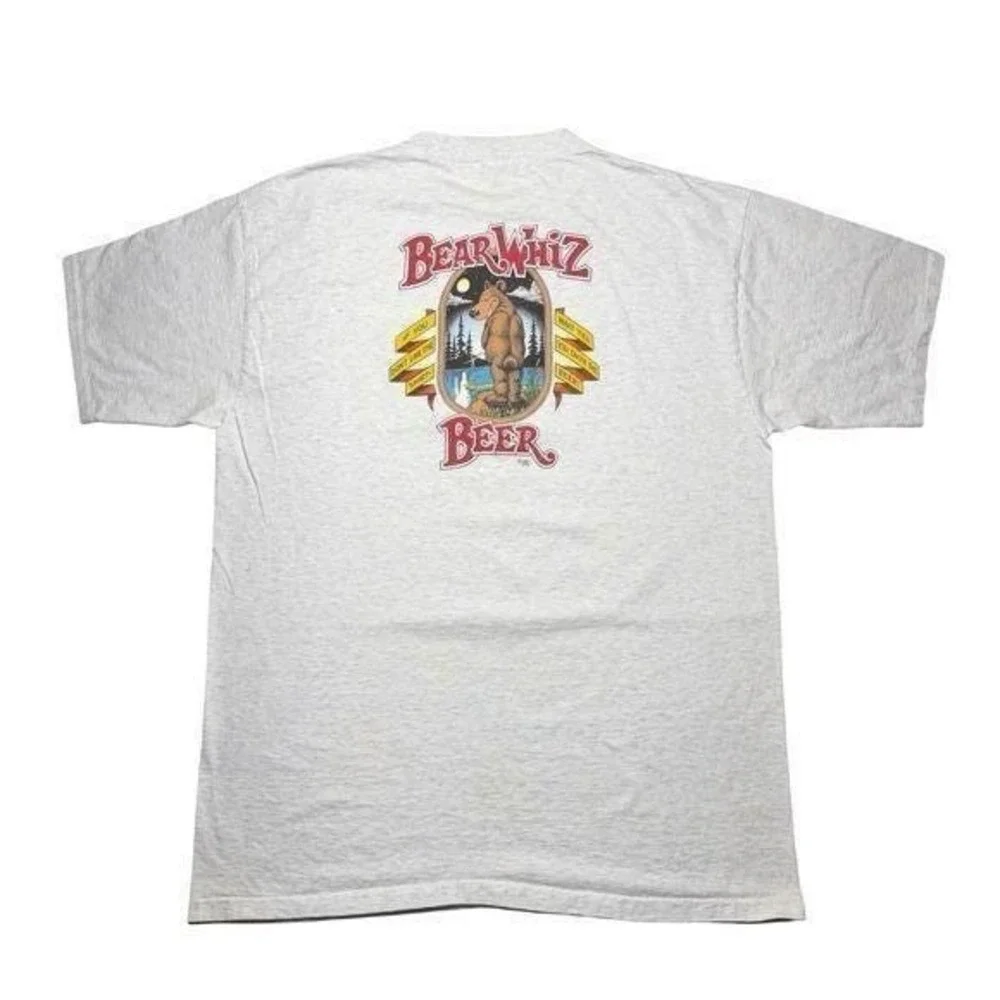 Vintage 80s Bear Whiz‎ Beer funny shirt XL